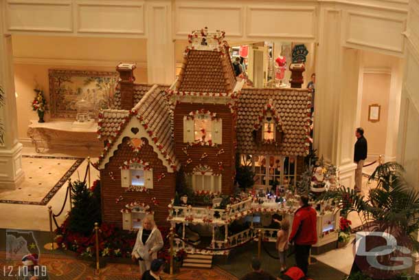 The gingerbread house this year looked about the same as last year.