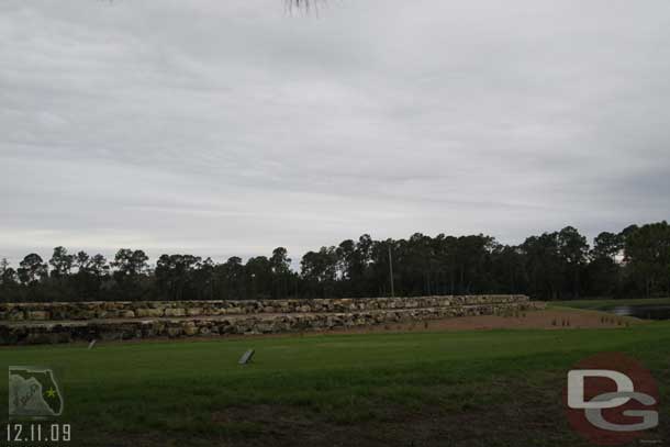 A better shot of the wall from this tee box.