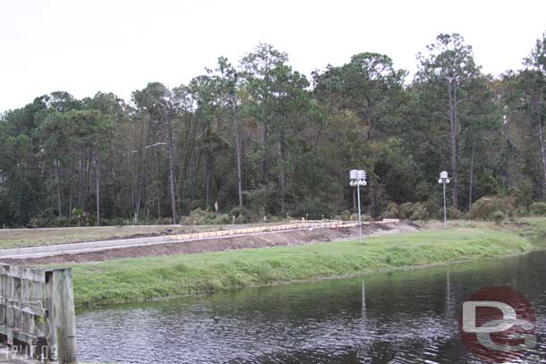 A new road coming toward the club house.