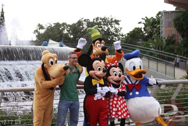 A guest was selected to open the park.  He got a great group shot then to ride off in the Test Track car.