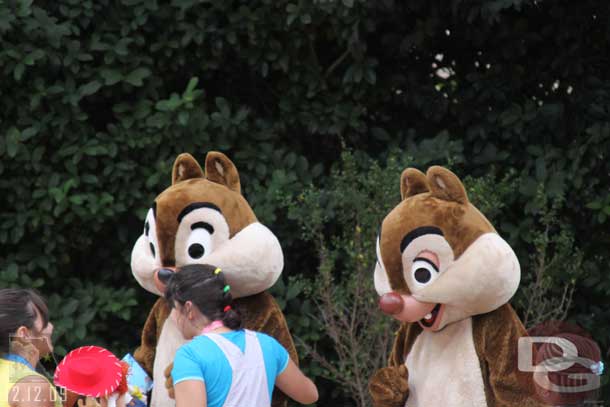 Chip and Dale were near by too.