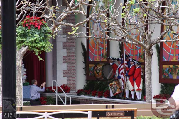 Thought this was interesting.  They were taking pictures of the fife and drum corp around the stage area.