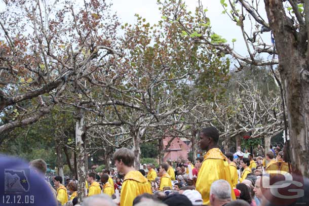 Kind of weird to watch the procession in the daylight.