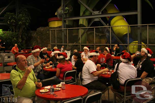 A large portion of the group was sporting the Mickey hats we were given in the morning.