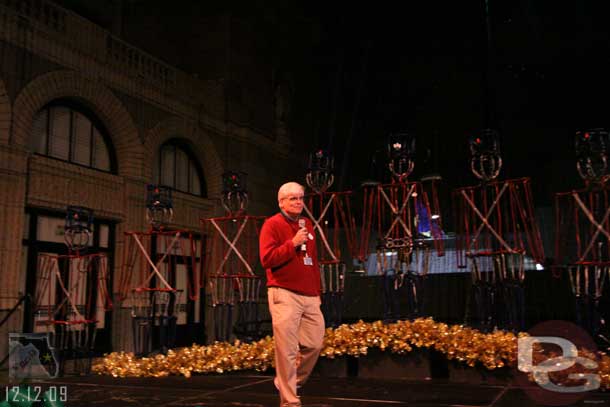 Where John Phelan took the stage to talk to us about the Osborne lights.