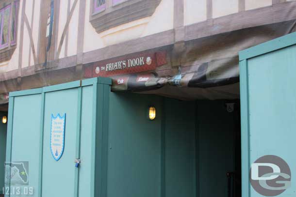 Over to the area that was being worked on.  Looked to be just the facade of the two counter service areas.