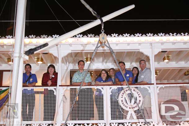 The D23 and other Disney CMs responsible for the event went up to the rail for a group photo and sang the Mickey Mouse Club signoff..