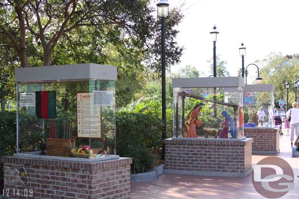 The various religious displays are on the small walkway as you head to Pleasure Island.