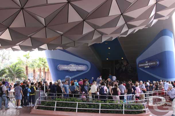 A healthy line at Spaceship Earth