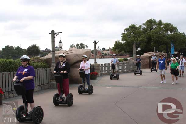 A Segway tour was wrapping up (a great experience for anyone who is interested, we have done it several times over the years)