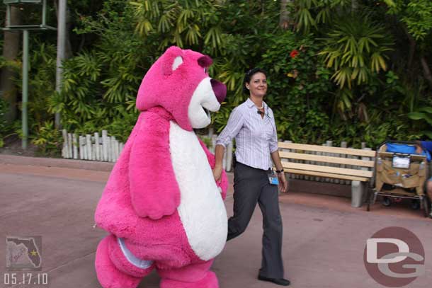 Lotso was being escorted offstage.