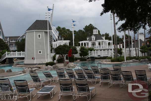 But over at the Yacht Club no rain at all.