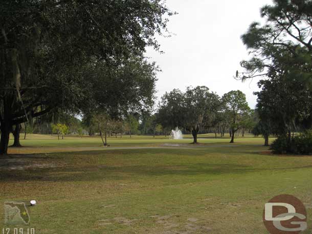 Looking off to the side at a hole on the Magnolia course.