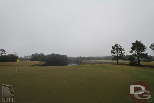 Looking out from the green.