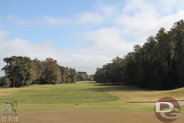 Looking back down the 18th fairway you can see the Polynesian in the distance.