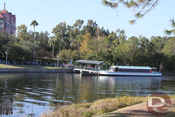 A long line for the boat.  Look at it stretching up to the left.