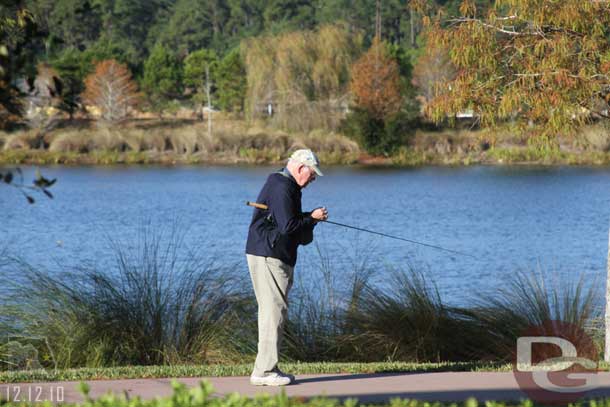 Thought this was interesting.. this guy was setting up to go fishing in the lake.