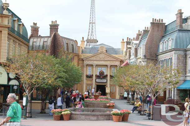 The fountains were off in France, guessing because of the wind.