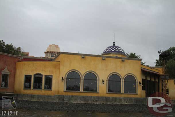 The new dining area from the boat.