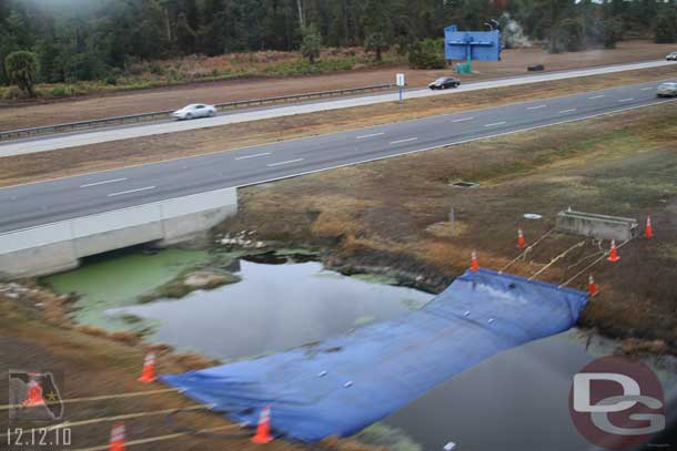 We headed over toward the Magic Kingdom.  Some work going on in this canal.