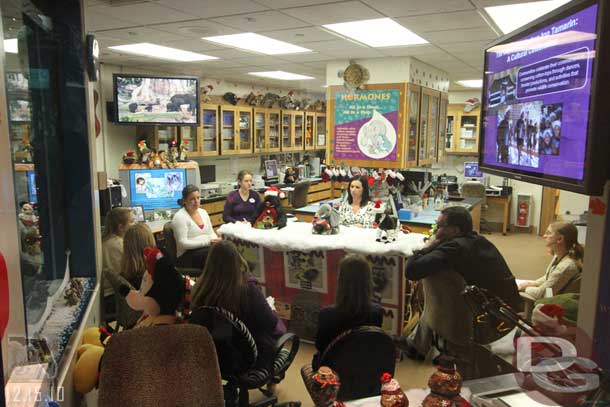 You could watch the staff meeting going on.. but no other activity.