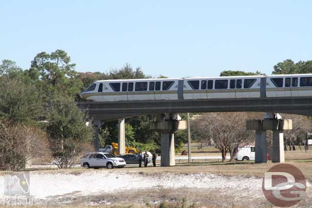 Spotted a meeting of some sorts under the monorail beam.