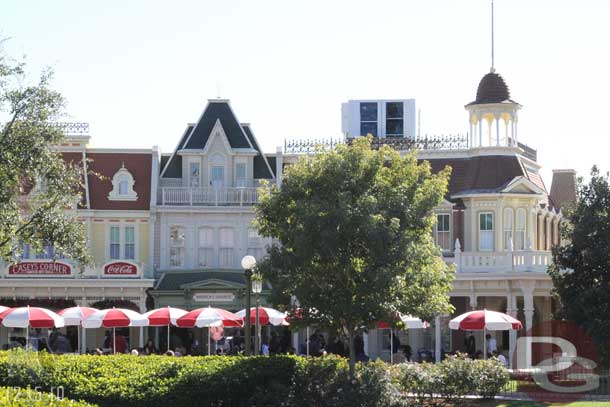 The projectors on the Main Street side.