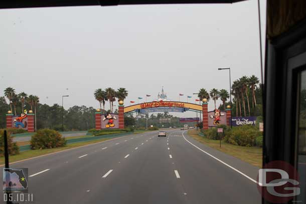 Entering Disney property (about 7:30am)