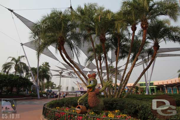 Daisy greets you as you head into the main plaza.