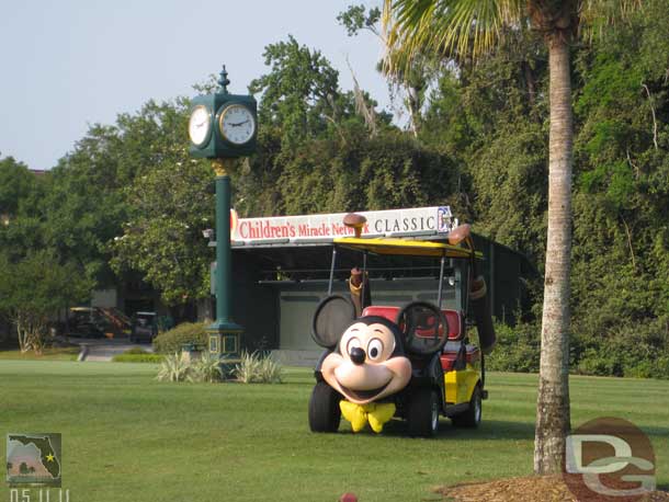 The Mickey cart that used to be at the Bonnet Creek club is now here, parked right behind the pro-shop near the putting green.