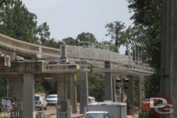 A look at the new monorail spur line, taken from a bus heading to the Magic Kingdom