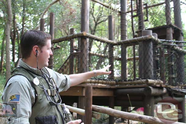 One of our two guides explaining what we had to do.