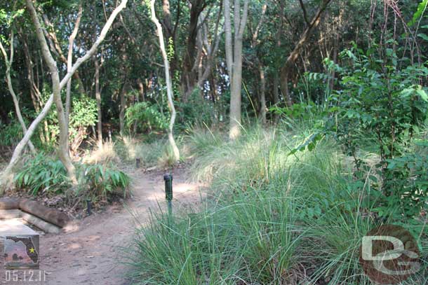 Once everyone was ready we headed off down this trail which took us back up to the village.