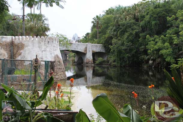 We walked back down through the village and then down along the river again.