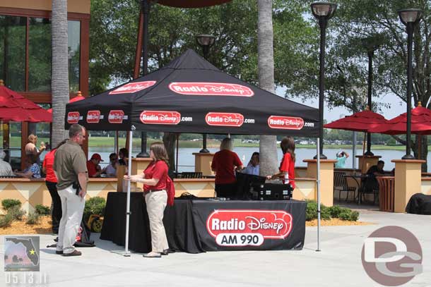 Radio Disney setting up for the day.