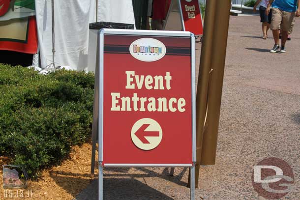 A sign to guide you to the event.