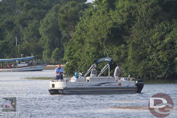 A family out fishing