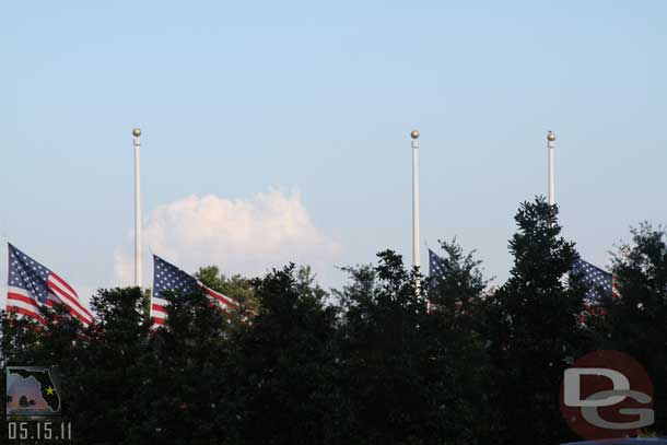 Flags were at half staff today, for Law Enforcement day or something to that effect.