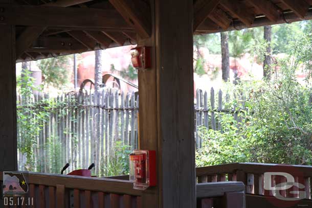 The fire alarms and lights never really stood out to me at the Frontierland station.  Is this a recent change or just me being more observant for some reason.