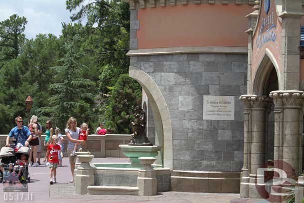 Same with the walls around the fountain, they are all down.