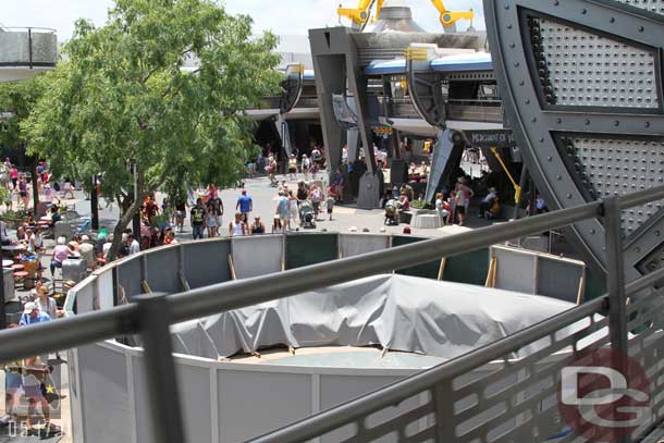 A look at the work in the middle of Tomorrowland from the Peoplemover