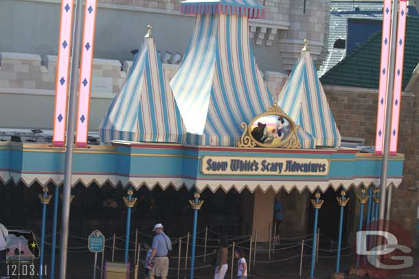 The soon to be removed classic dark ride.  This will be a meet and greet location.