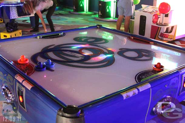 An interesting four person air hockey table.