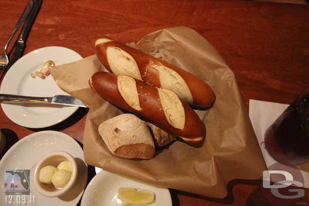 Oh no..   the breadsticks are gone.. but have no fear the pretzel bread and sour dough rolls were still great!