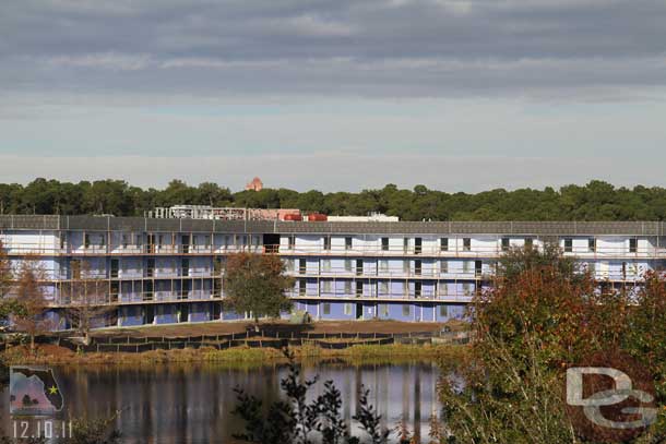 We start off this morning with a look over at the Art of Animation Resort from the 50s side of Pop Century. (Notice the Tower of Terror in distance to help with location).