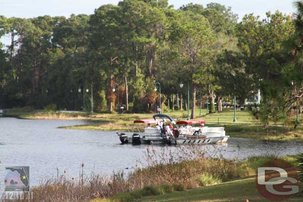 Looks like one of the pontoon boats was having some problems.