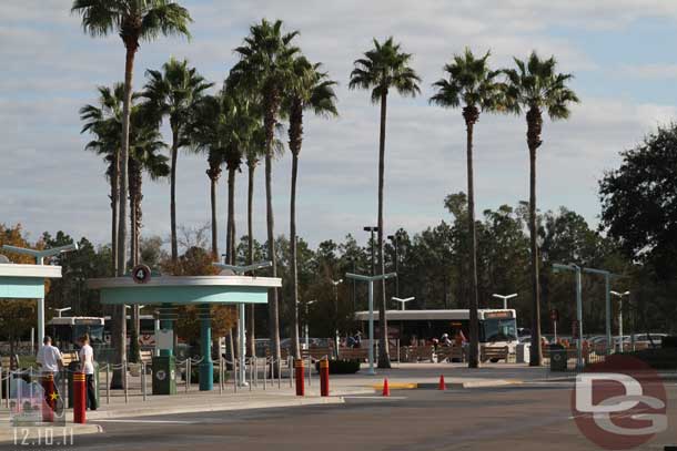 The EPCOT bus picks up out in the main lot.