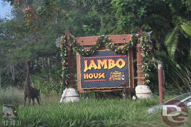 Next stop Jambo House.. this is the main/original part of the lodge.