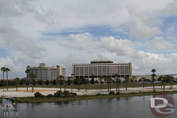 Tarps still up on the Contemporary.