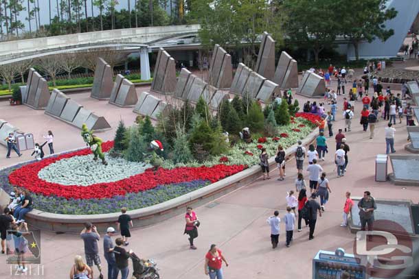 A fair number of guests entering the park this afternoon.